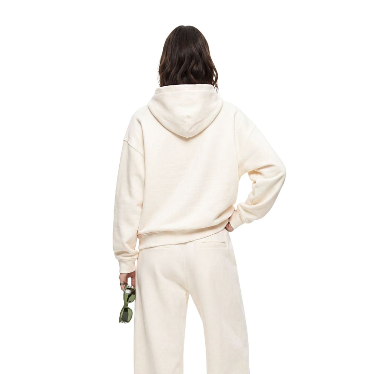 Cotton Structured French Terry Boxy Hoodie