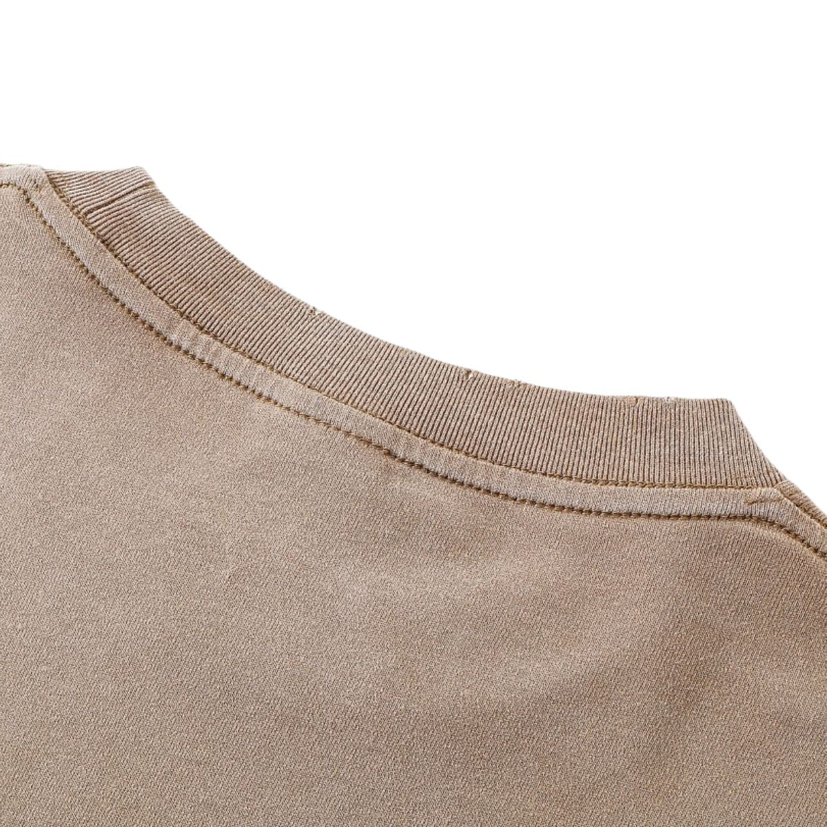 Whisker Wash Frayed Soft Brushed Vintage Long Sleeve Tee