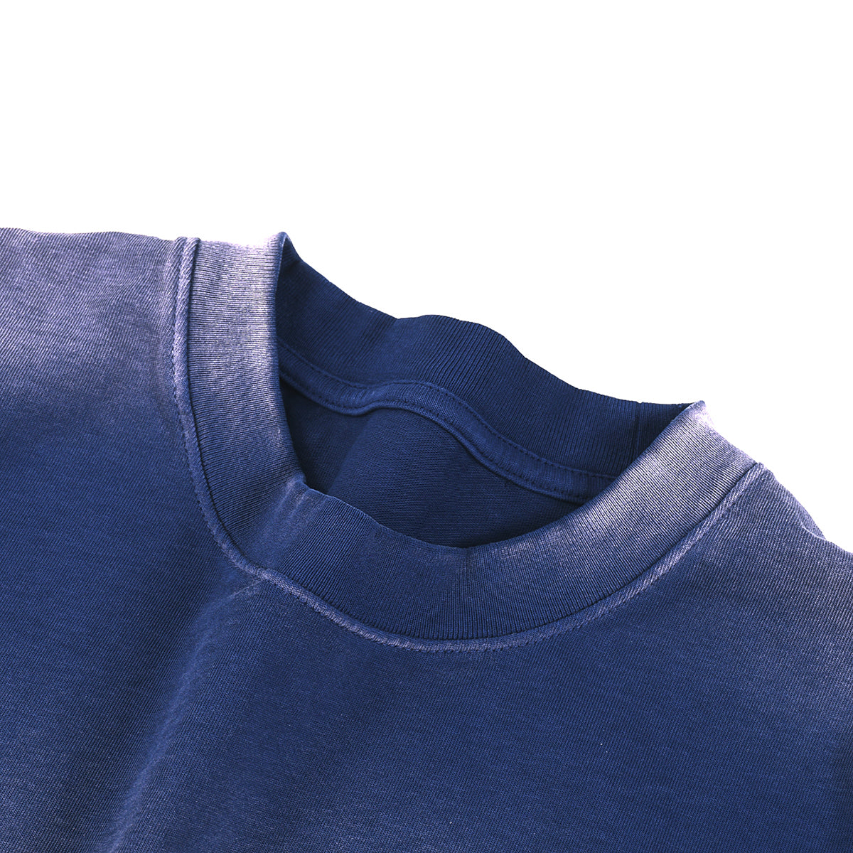 Dark Blue Loose Fit Faded Tee 7.5oz
