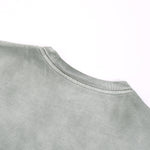 Camiseta holgada lavada y descolorida de peso pesado de 9 oz