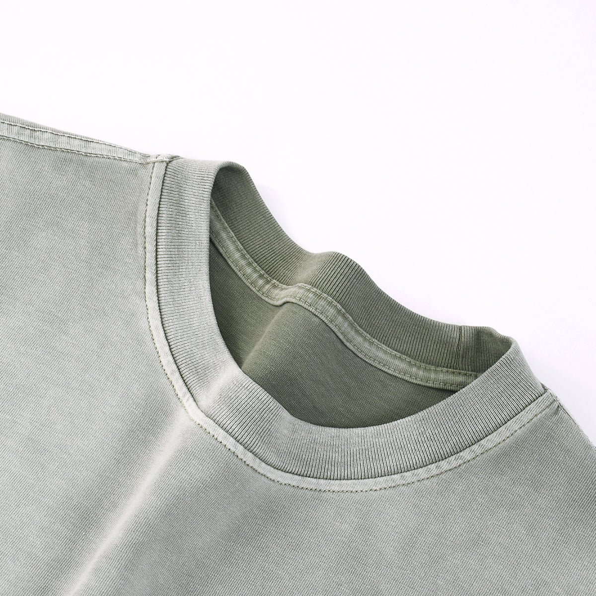 Camiseta holgada lavada y descolorida de peso pesado de 9 oz