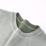 Camiseta holgada lavada y descolorida de peso pesado de 9 oz