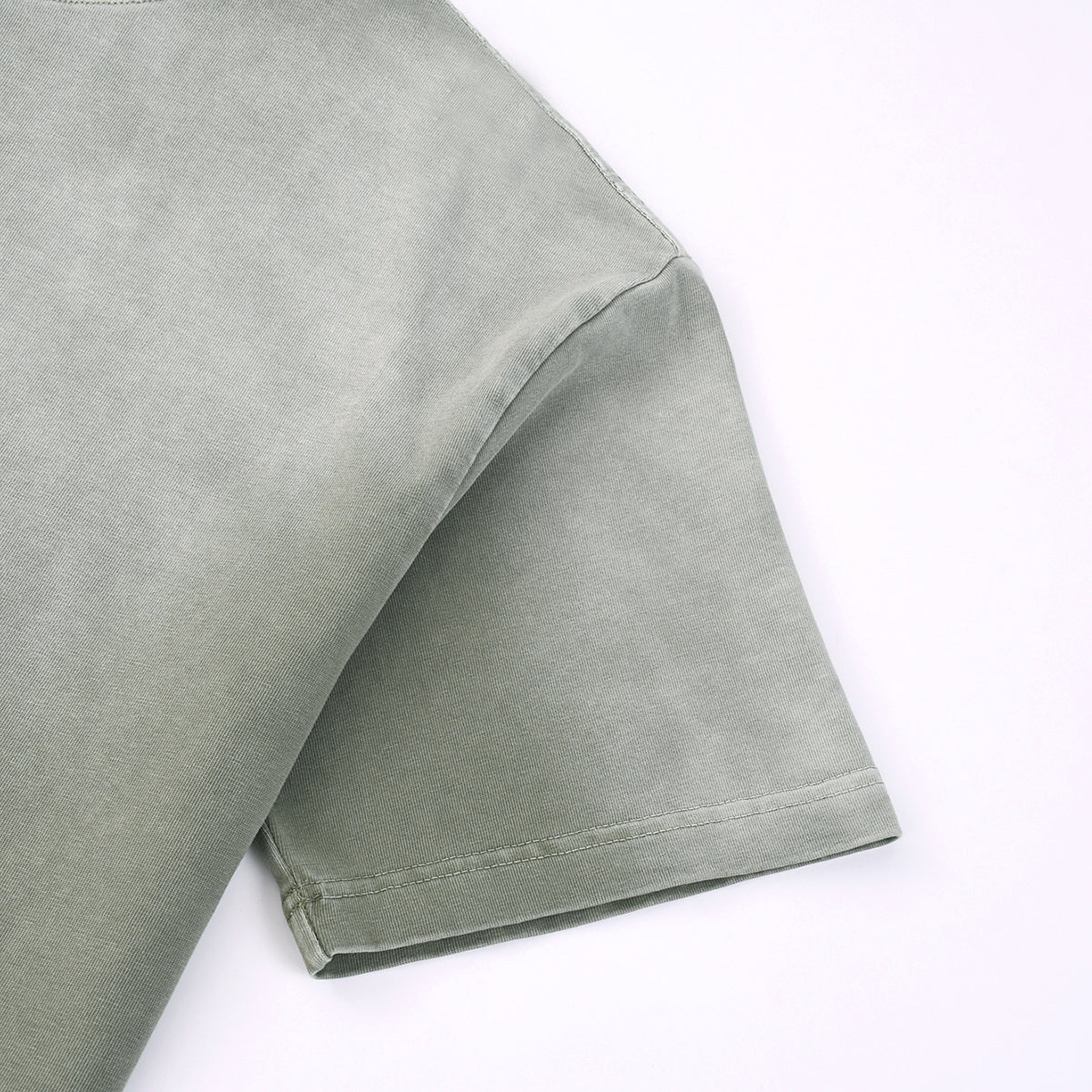 Camiseta holgada lavada y descolorida de peso pesado de 9 oz