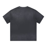 Camiseta holgada lavada y descolorida de peso pesado de 9 oz