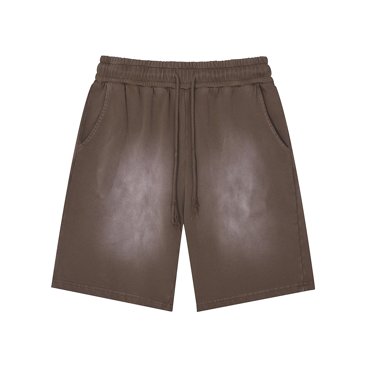 Pantalones cortos de corte relajado, lavados y descoloridos