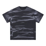 Stripe Tie-Dye Distressed Edge Tee 7.5oz
