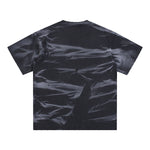 Stripe Tie-Dye Distressed Edge Tee 7.5oz