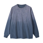 Crew Neck Stone Wash Long Sleeves Tee-INNBLAC Fashion Apparel