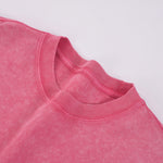 Crew Neck Acid Wash Sweatshirt-INNBLAC Fashion Apparel
