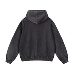 Washed Faded Kangaroo Pocket Hoodie-INNBLAC Fashion Apparel