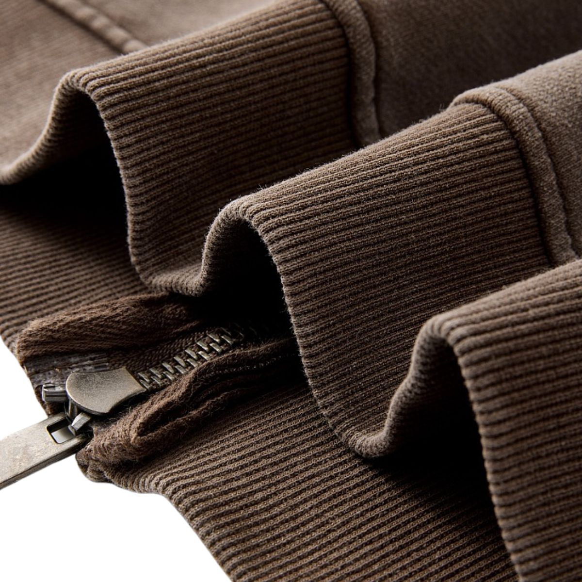 Vintage Relaxed Drop‑Shoulder Zip‑Up Hoodie