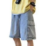Men’s Baggy Ripped Cargo Denim Jorts