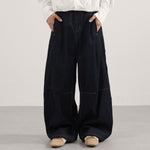 Knife Cut Patchwork High Waist Wide Leg Jeans