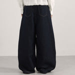 Knife Cut Patchwork High Waist Wide Leg Jeans