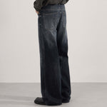 Dark Washed High Waist Boyfriend Loose Jeans