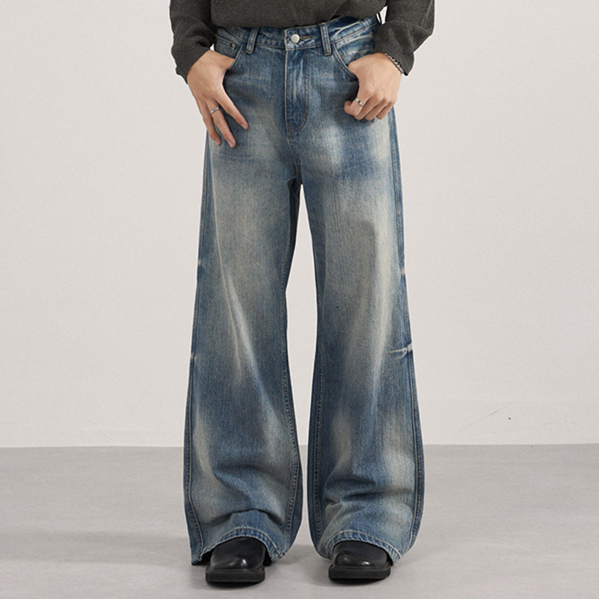 Vintage Wash 90s High Waist Loose Fit Jeans