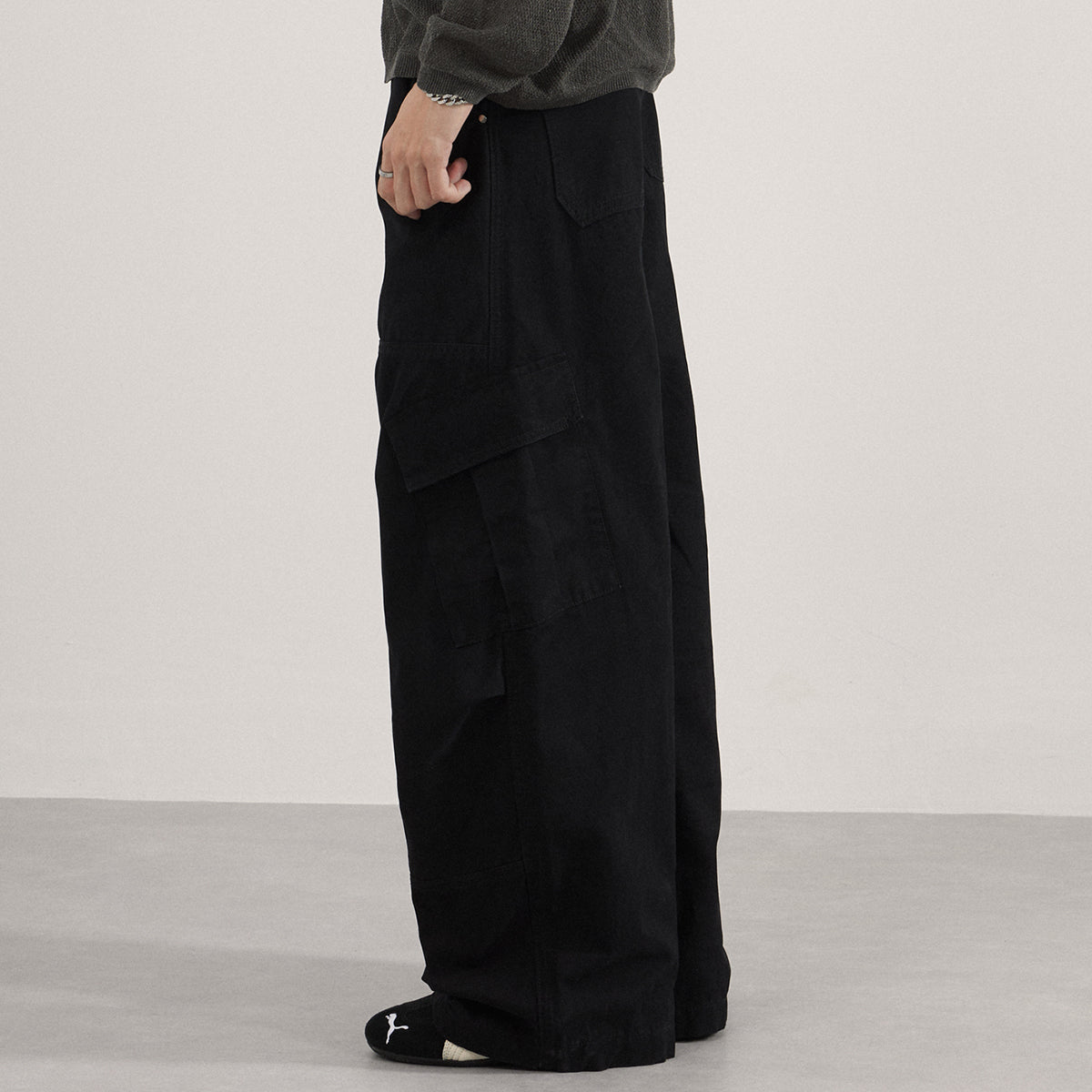 Side Pocket Cargo Casual Loose Fit Pants
