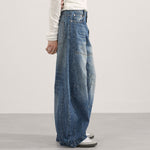Loose Pleated Wide Leg Scimitar Jeans