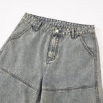 Wide Leg High Waist Distressed Denim Jeans