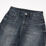 Dark Washed High Waist Boyfriend Loose Jeans