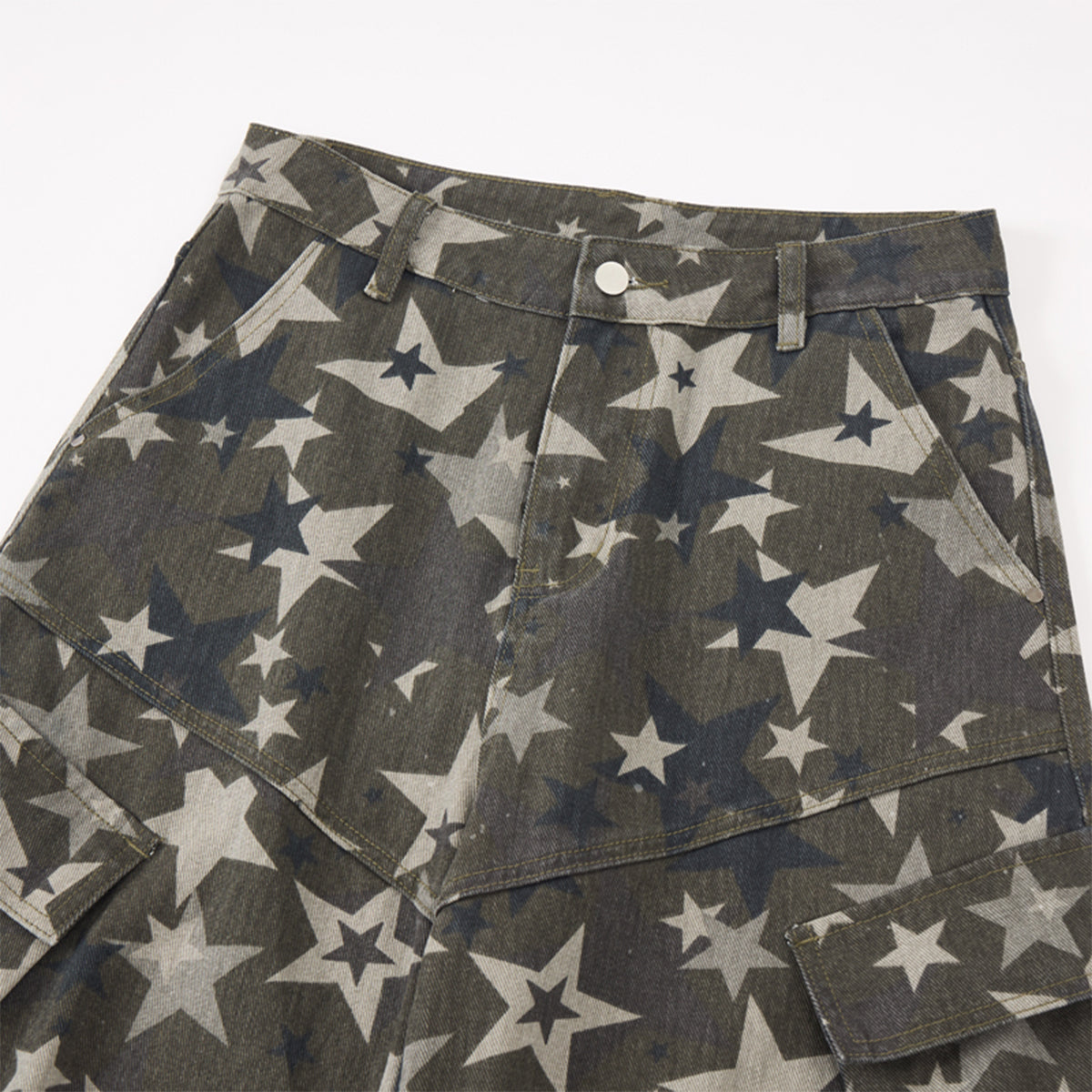 Star Print Oversized Cargo Pants