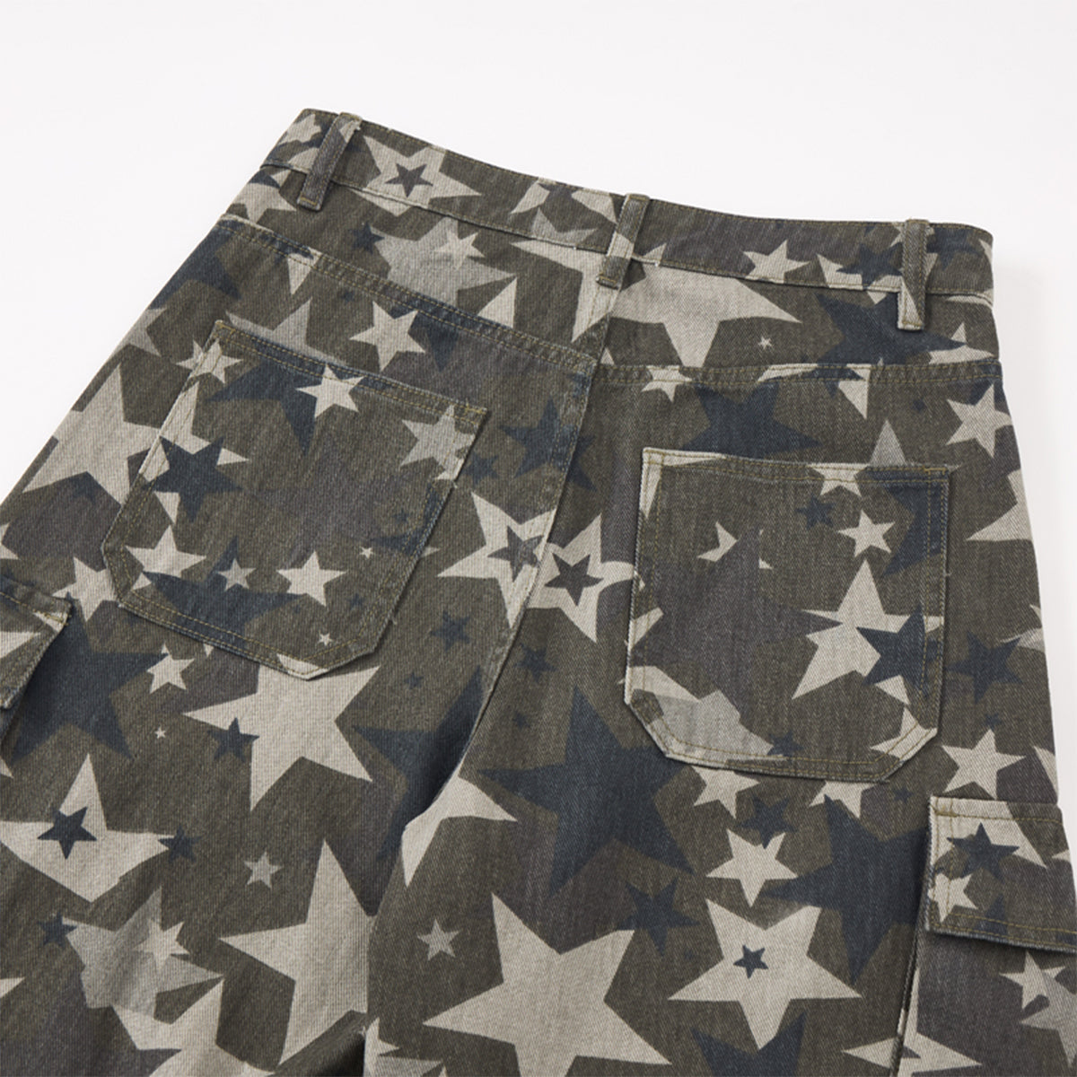 Star Print Oversized Cargo Pants