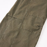 Curved Blade Wide Leg Patchwork Casual Pants