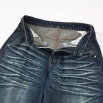 Grunge Dark Wash High Waist Wide Leg Jeans