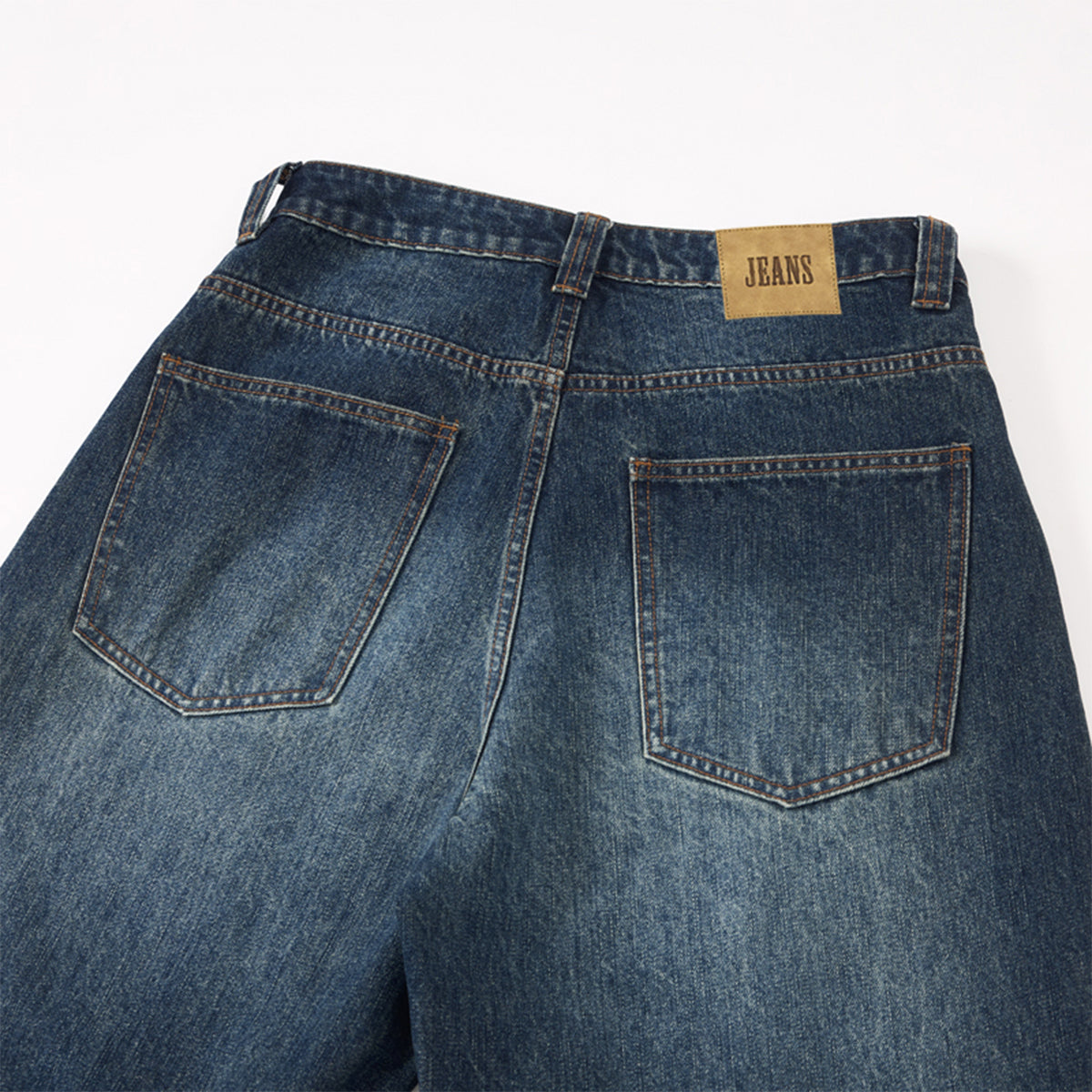 Grunge Dark Wash High Waist Wide Leg Jeans