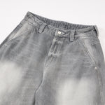 Vintage Gray Distressed High Waist Jeans