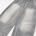 Vintage Gray Distressed High Waist Jeans