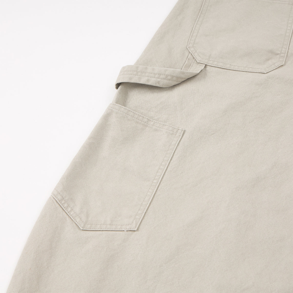 Curved Seam Cargo Loose Fit Pants