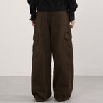 Vintage Brown Oversized Pocket Cargo Pants