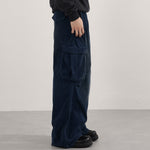Vintage Wash Wide Leg Cargo Pants