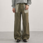 Cargo Contrast Pocket Loose Fit Pants