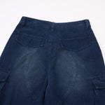 Vintage Wash Wide Leg Cargo Pants