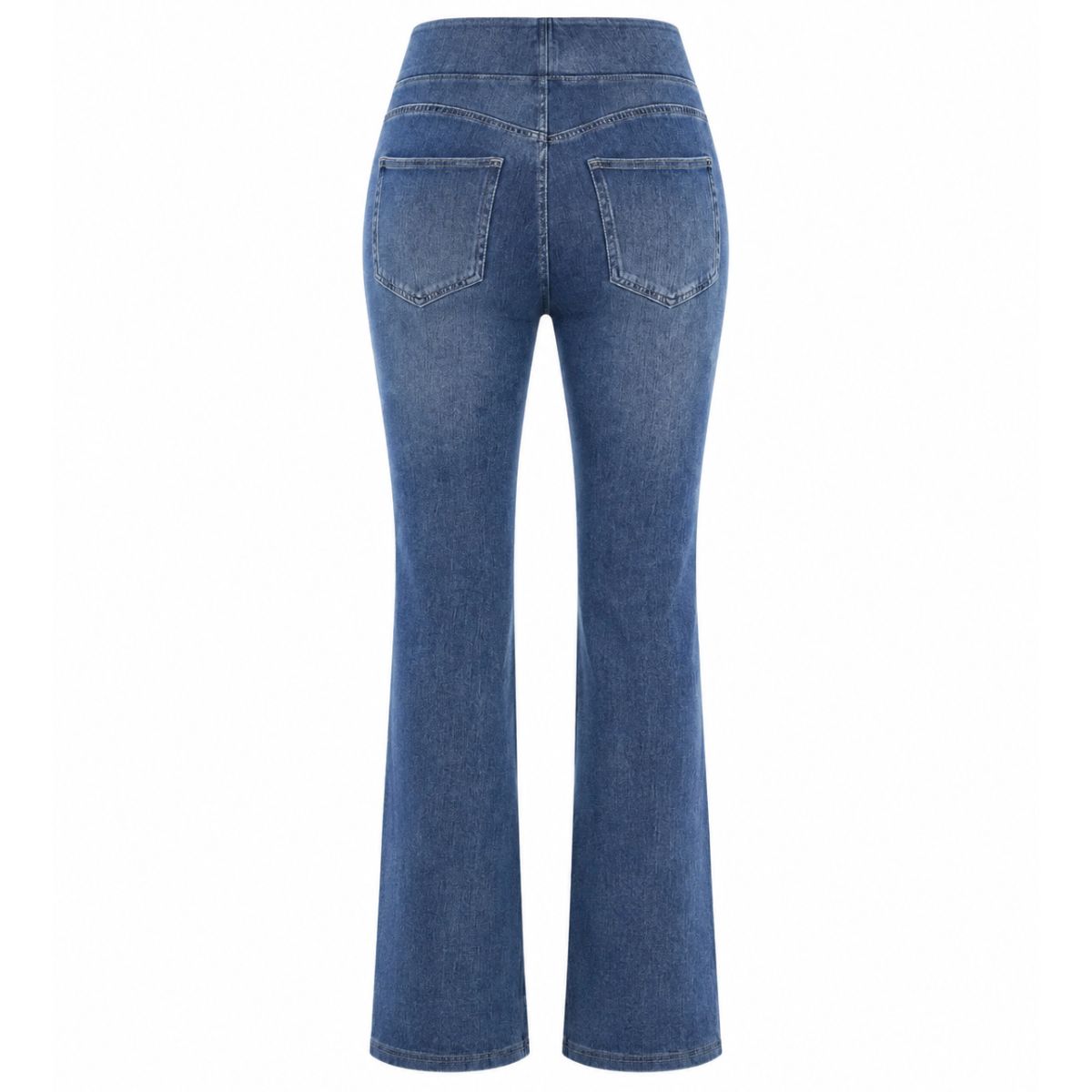 Vintage Washed High Waist Straight Leg Jeans