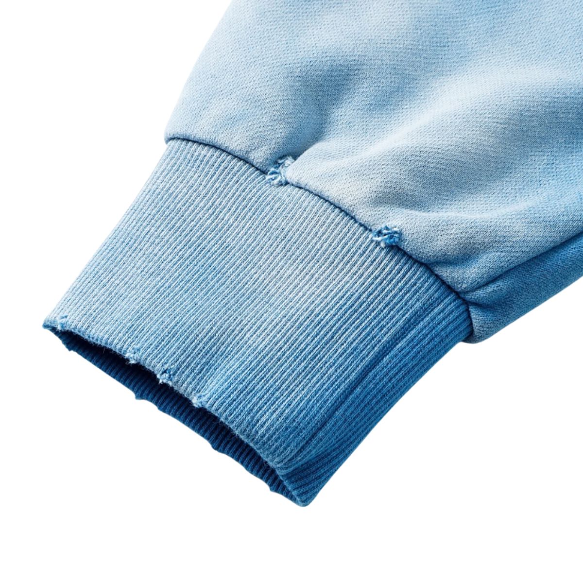 Monkey Wash Ripped Distressed Cotton Pullover Hoodie