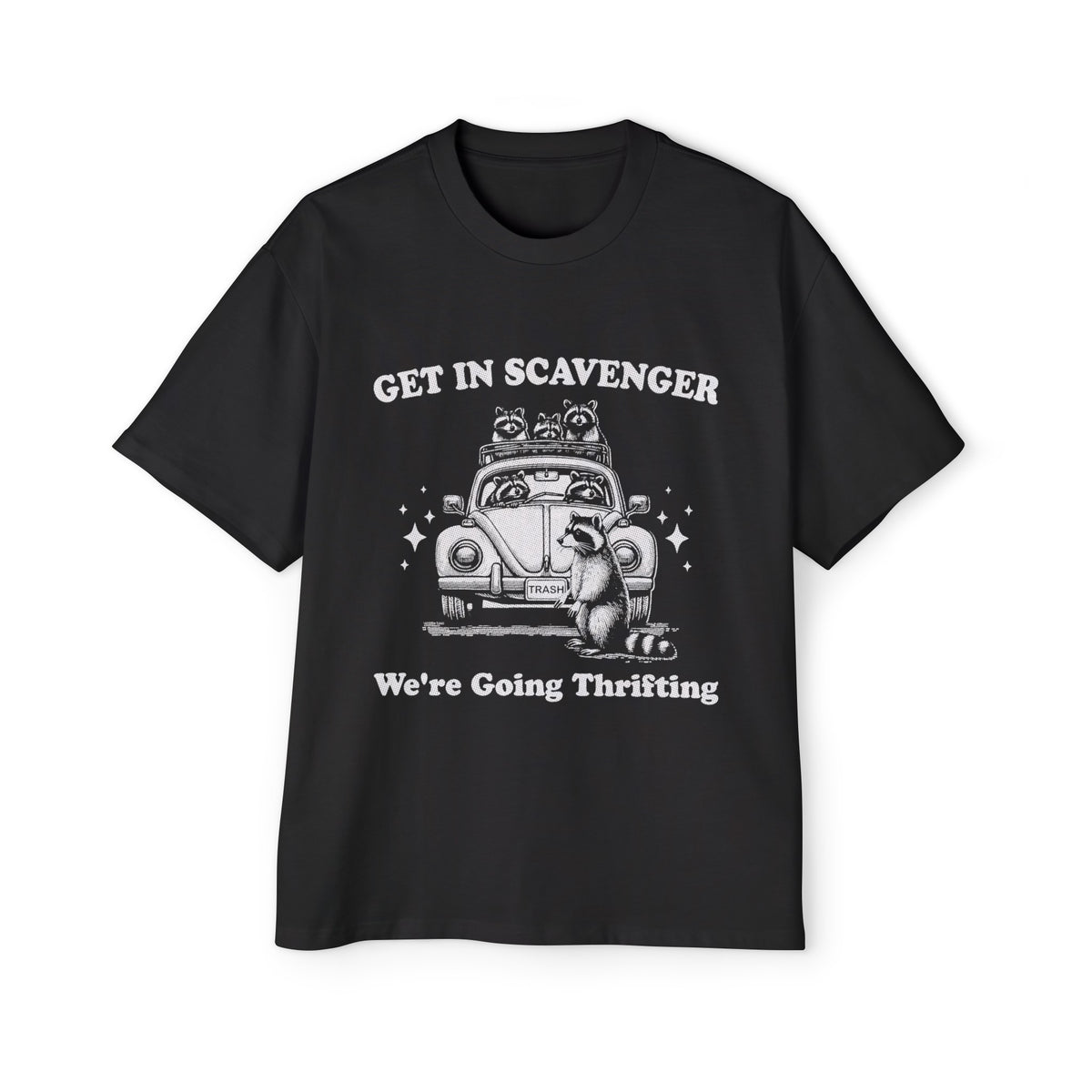 Get In Scavenger Raccoons Graphic Tee-INNBLAC Fashion Apparel