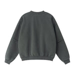 Crew Neck Mock Two-Layer Fleece Sweatshirt