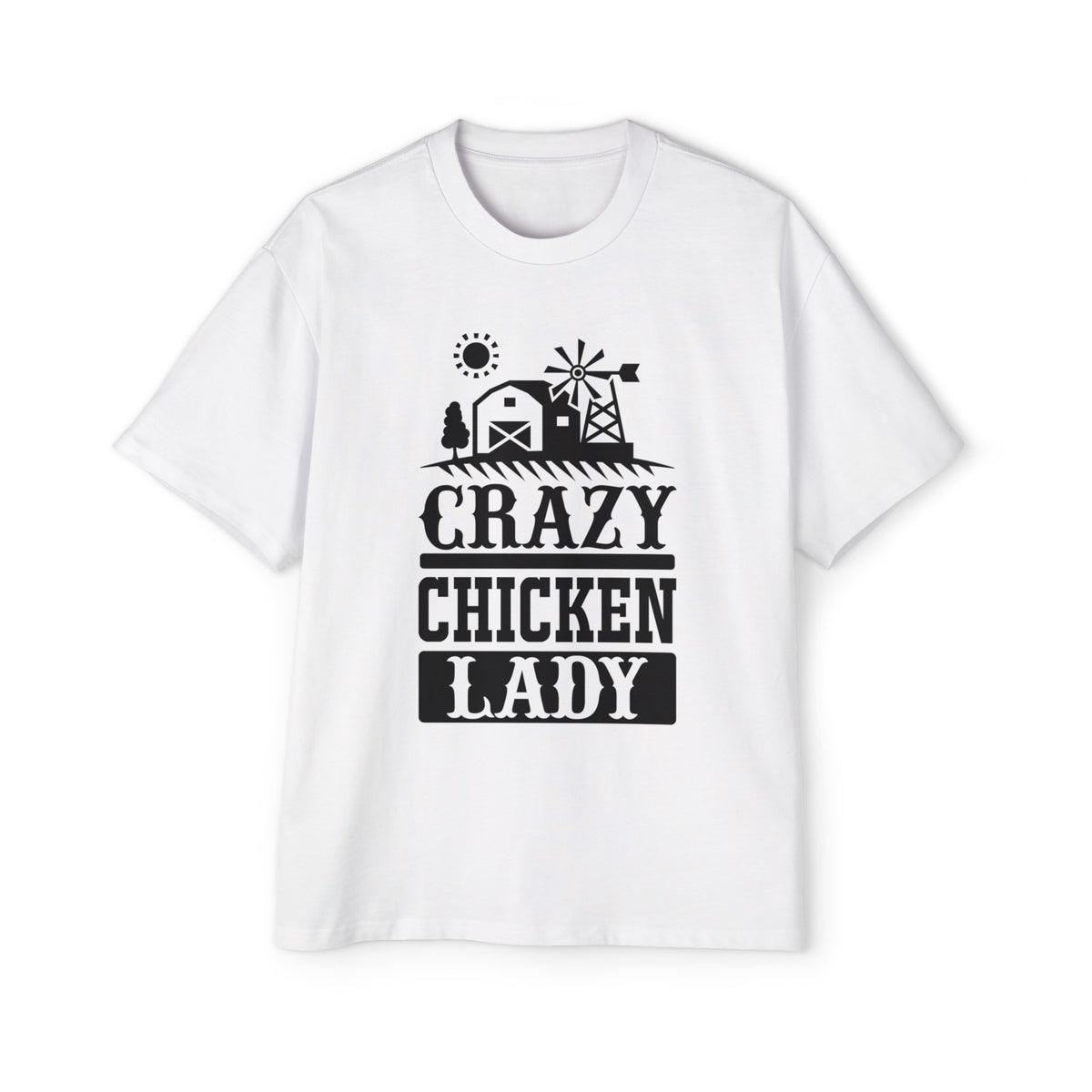 Crazy Chicken Lady Graphic Tee-INNBLAC Fashion Apparel