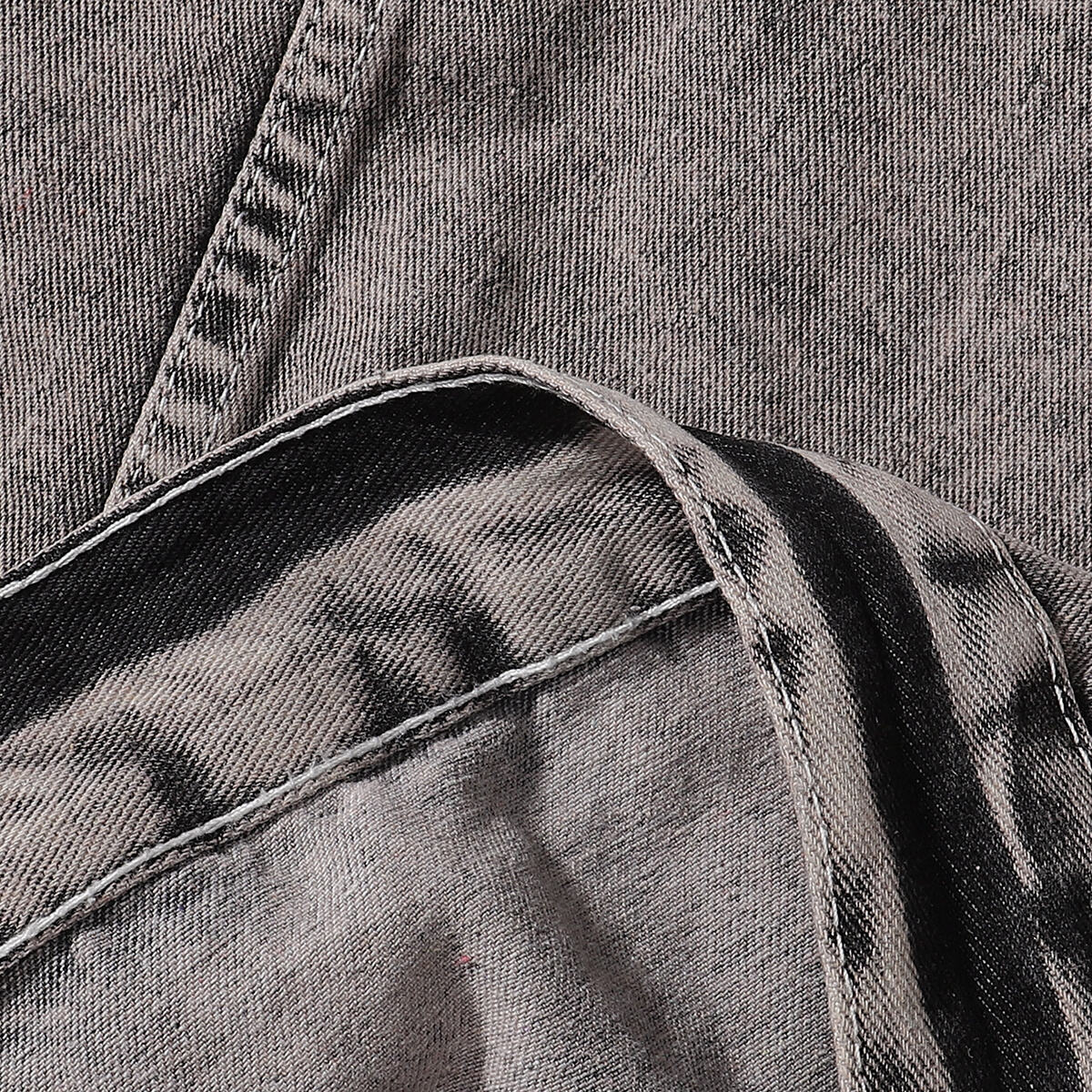 "BODY" Graphic Distressed Denim Jacket