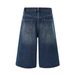 Y2K Loose Fit Wide Leg Denim Shorts