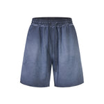 Reverse-Dyed Distressed Raw Edge Shorts