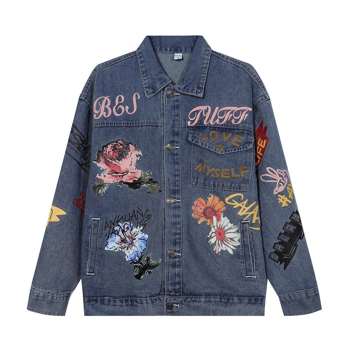 Shorts vaqueros con mariposas bordadas y adornados con perlas