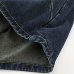 Bermudas con cintura elástica y cremallera decorativa