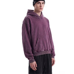 Snow Wash Vintage Distressed Ripped Hoodie