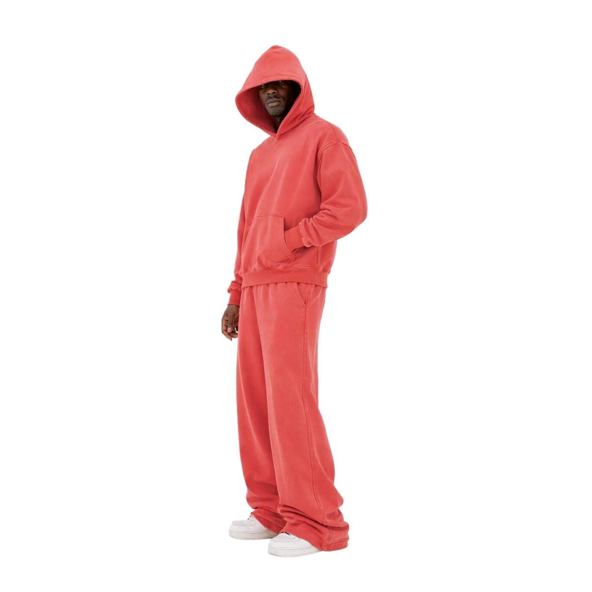 Cotton Heavyweight Washed Distressed Terry Hoodie