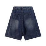 Bermudas vaqueras rasgadas con parches de camuflaje