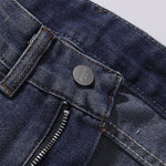 Front Pocket Embroidered Washed Wide Leg Jeans